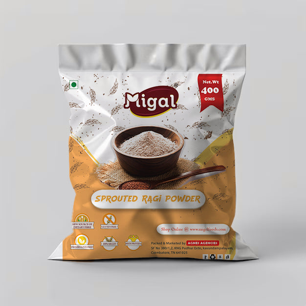 Sprouted Ragi powder - 400gm – Migal Foods